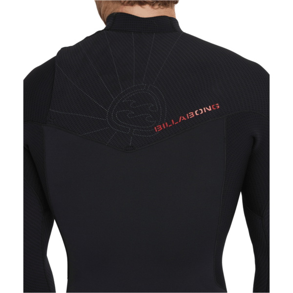 2026 Billabong Da Uomo Revolution Natural 4/3mm Chest Zip Muta 24AW193512 - Black Red